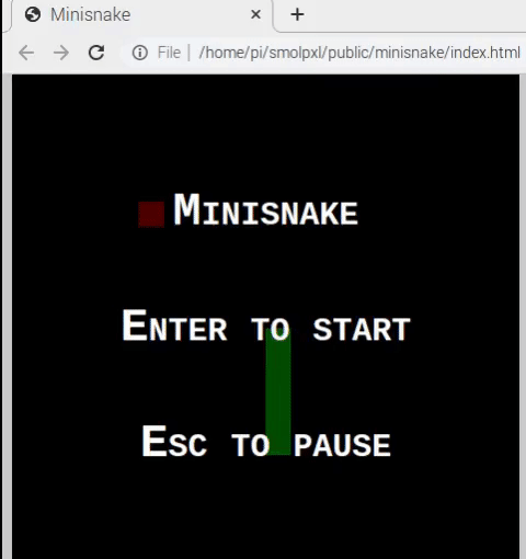 A snake moves around, turning because arrow keys were used to control it